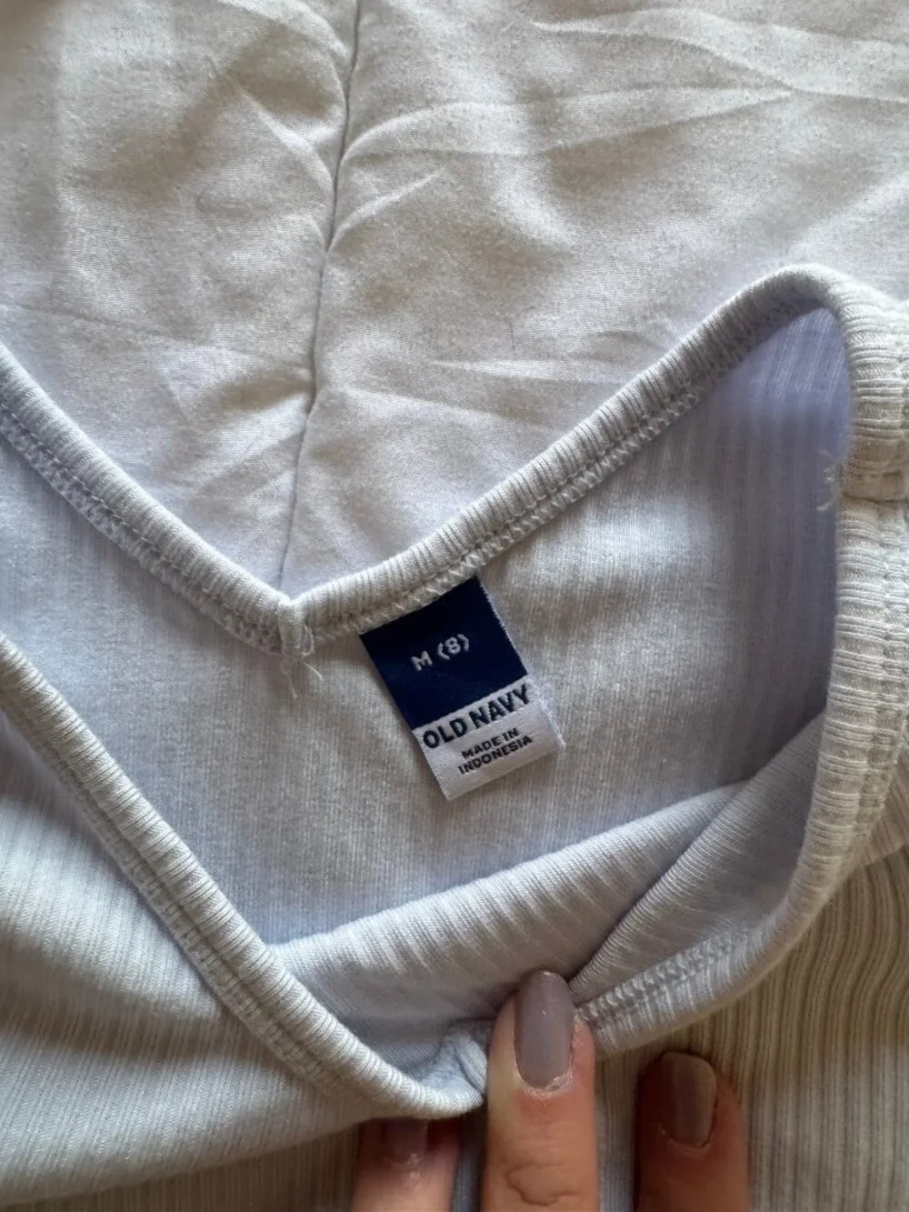 Old Navy very gently